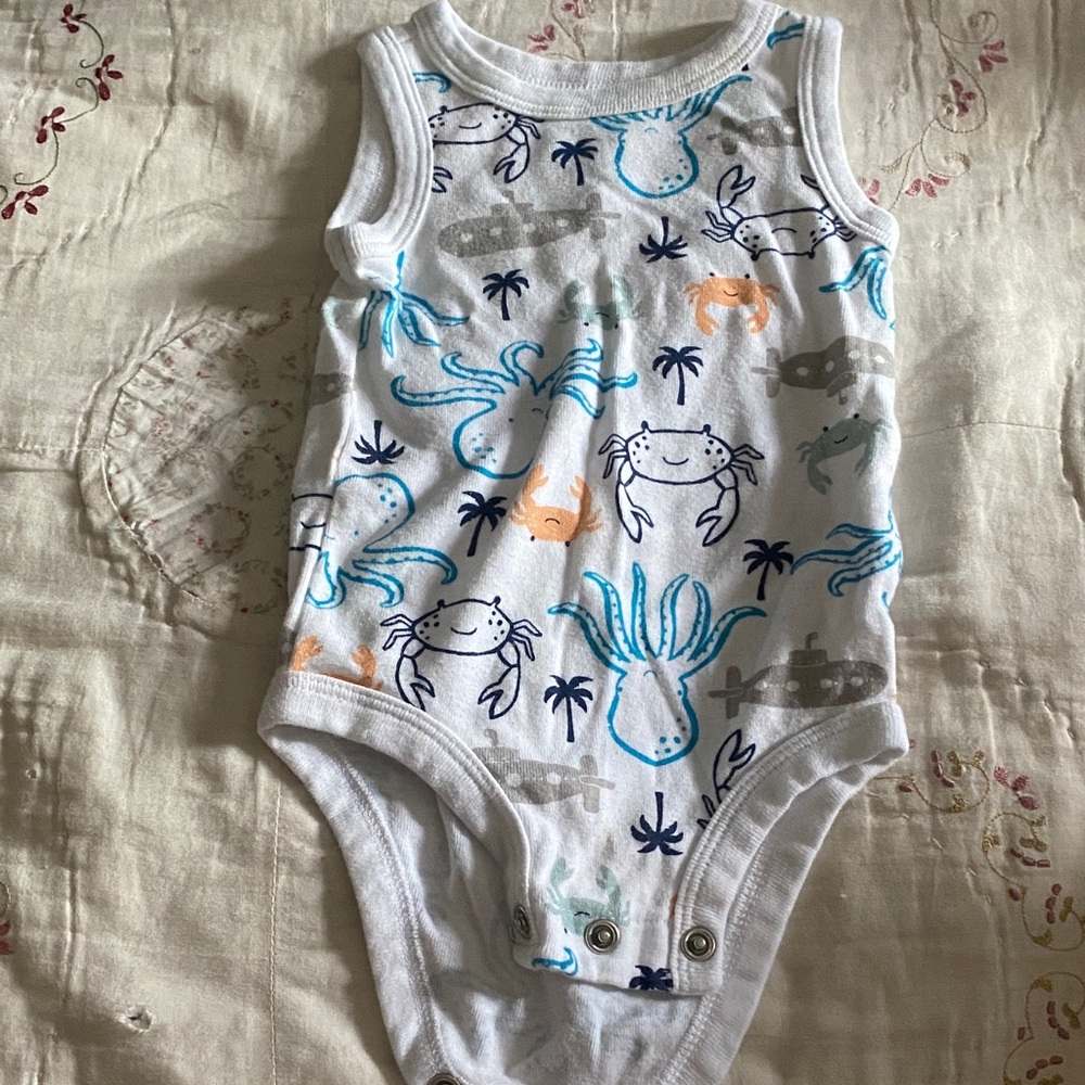 Carter's White Sea Creature Bodysuit